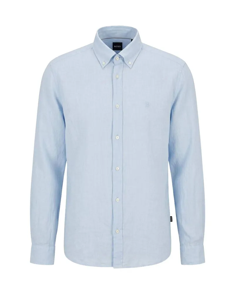 HUGO BOSS Herren Hemd H-LIAM Regular Fit Bleu