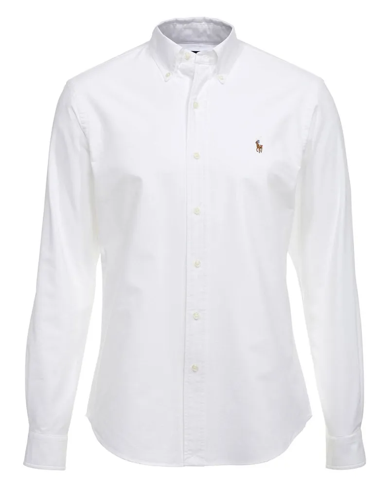 Ralph Lauren Herren Hemd "Slim Fit" Langarm Weiss
