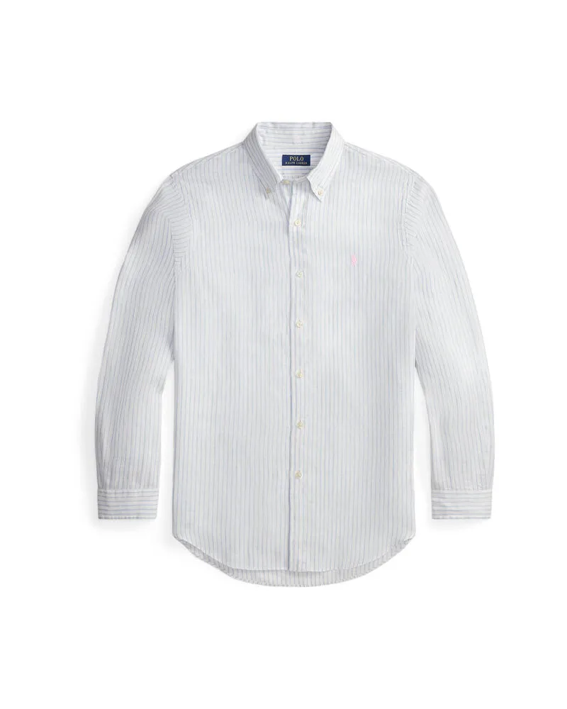 Ralph Lauren Herren Hemd aus Leinen Weiss