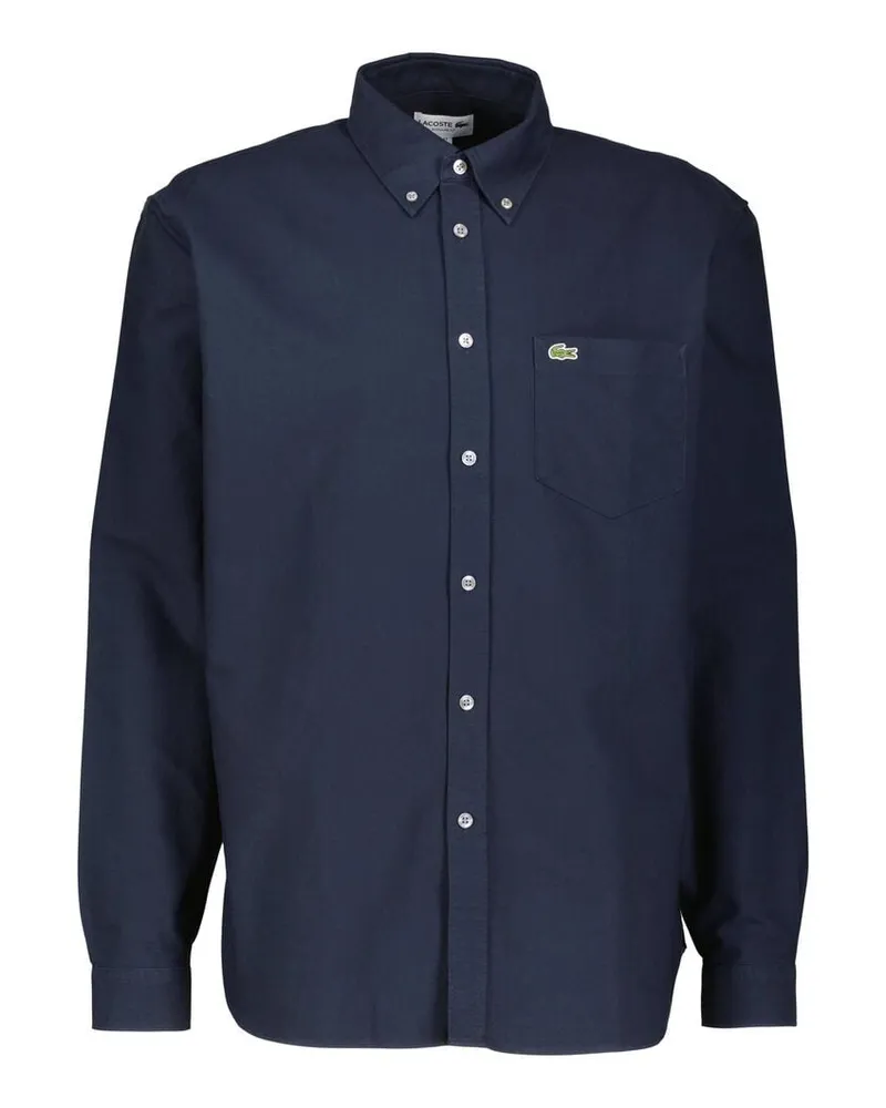 Lacoste Herren Hemd Regular Fit Langarm Navy