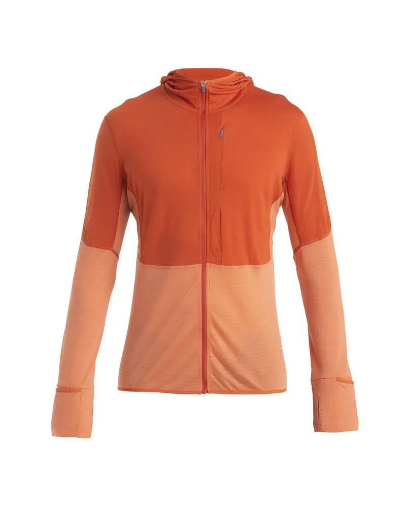 Icebreaker Herren Kapuzenjacke MERINO BLEND 200 REALFLEECE™ DESCENDER HALF-ZIP Orange