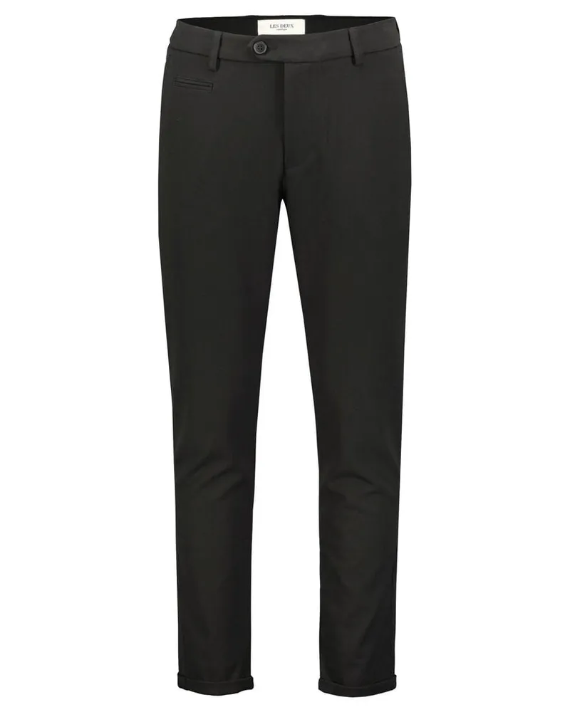LES DEUX Herren Anzughose "Como" Slim Fit Schwarz