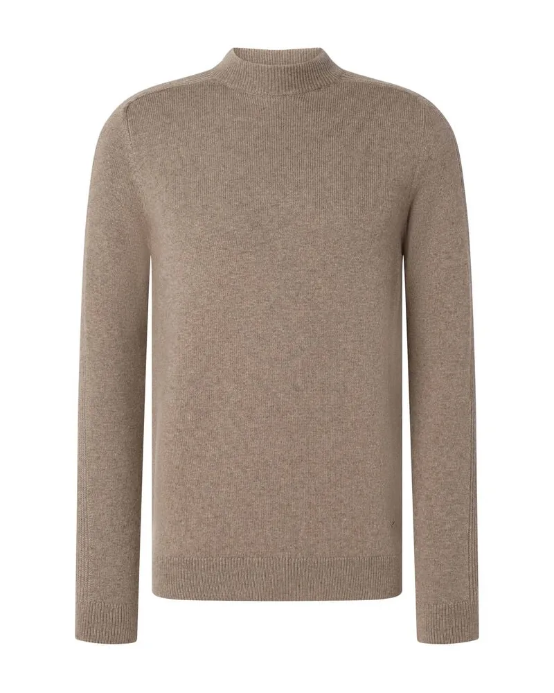 JOOP! Herren Strickpullover mit Wolle LUANOR Braun