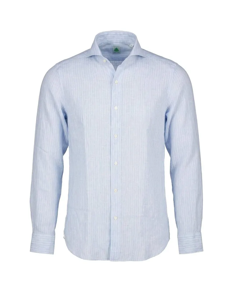Finamore 1925 Herren Leinenhemd TOKYO-SERGIO-Z Hellblau