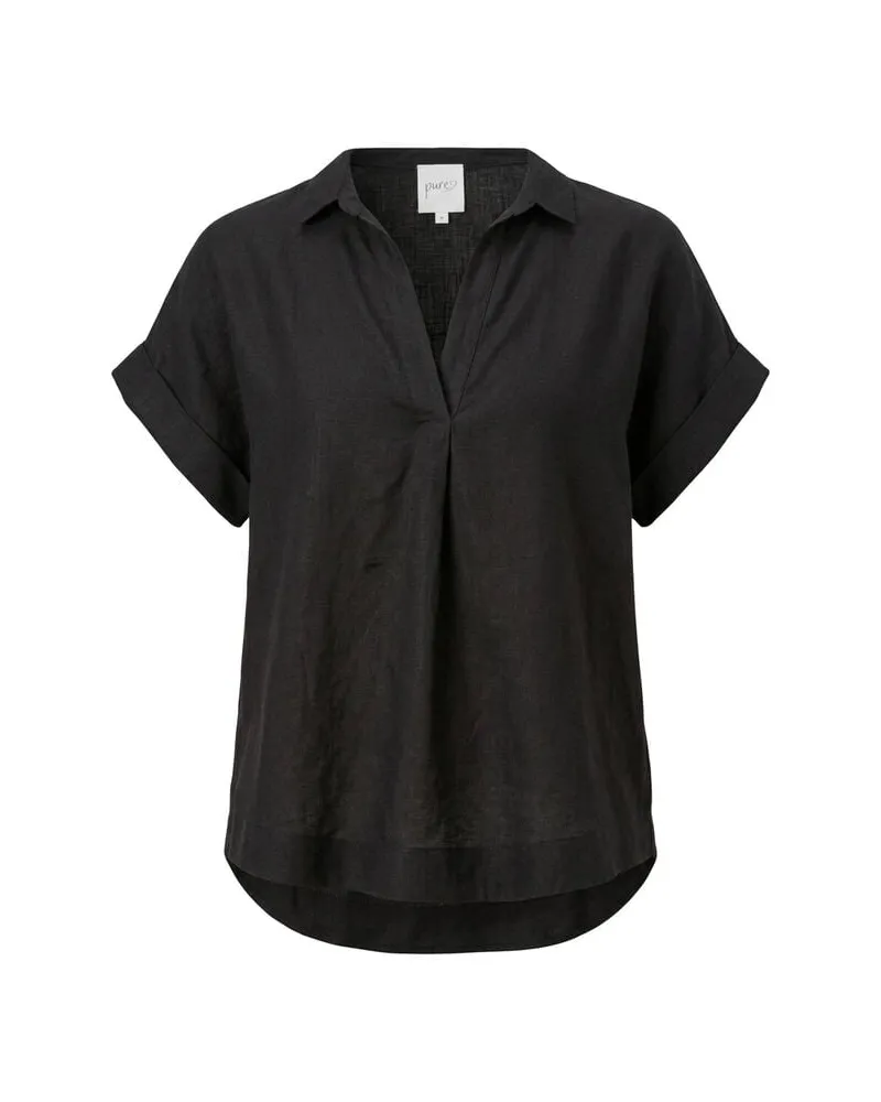 pure Damen Leinenbluse Shadow