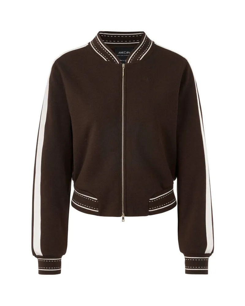 Marc Cain Damen Strickjacke aus Wolle Braun