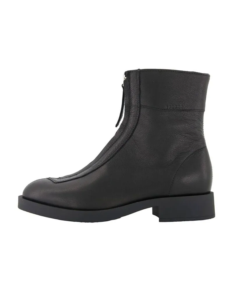 Copenhagen Damen Ankle Boots FRONT ZIP aus Leder Schwarz