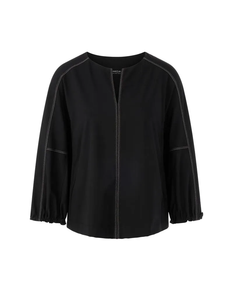 Marc Cain Damen Tunika mit verkürzten Ärmeln Schwarz