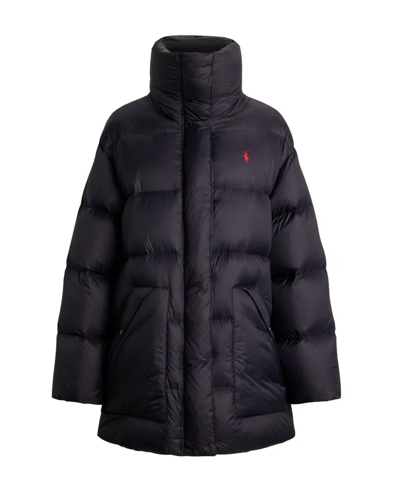 Ralph Lauren Damen Daunenmantel mit Stehkragen Schwarz