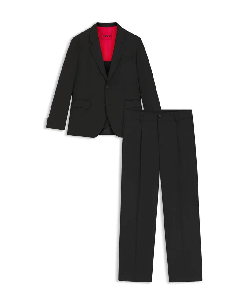 HUGO BOSS Herren Anzug KARLO-FLIP251X Schwarz