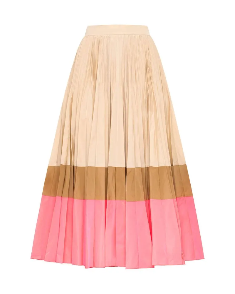 Maison Common Damen Rock mit Blockstreifen Rose
