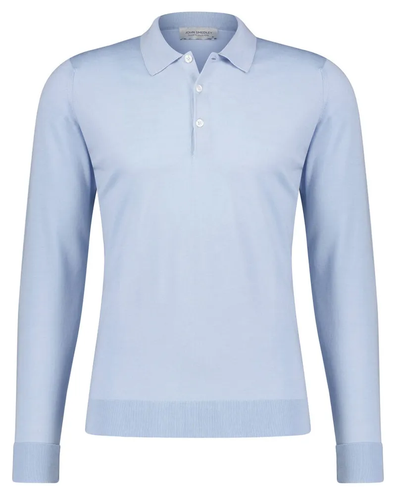 John Smedley Herren Strickpullover COTSWOLD aus Merinowolle Hellblau