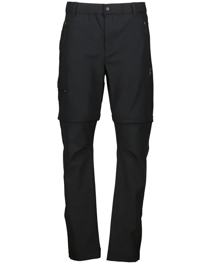 me°ru' Herren Hose CLAMART T-ZIP OFF Schwarz