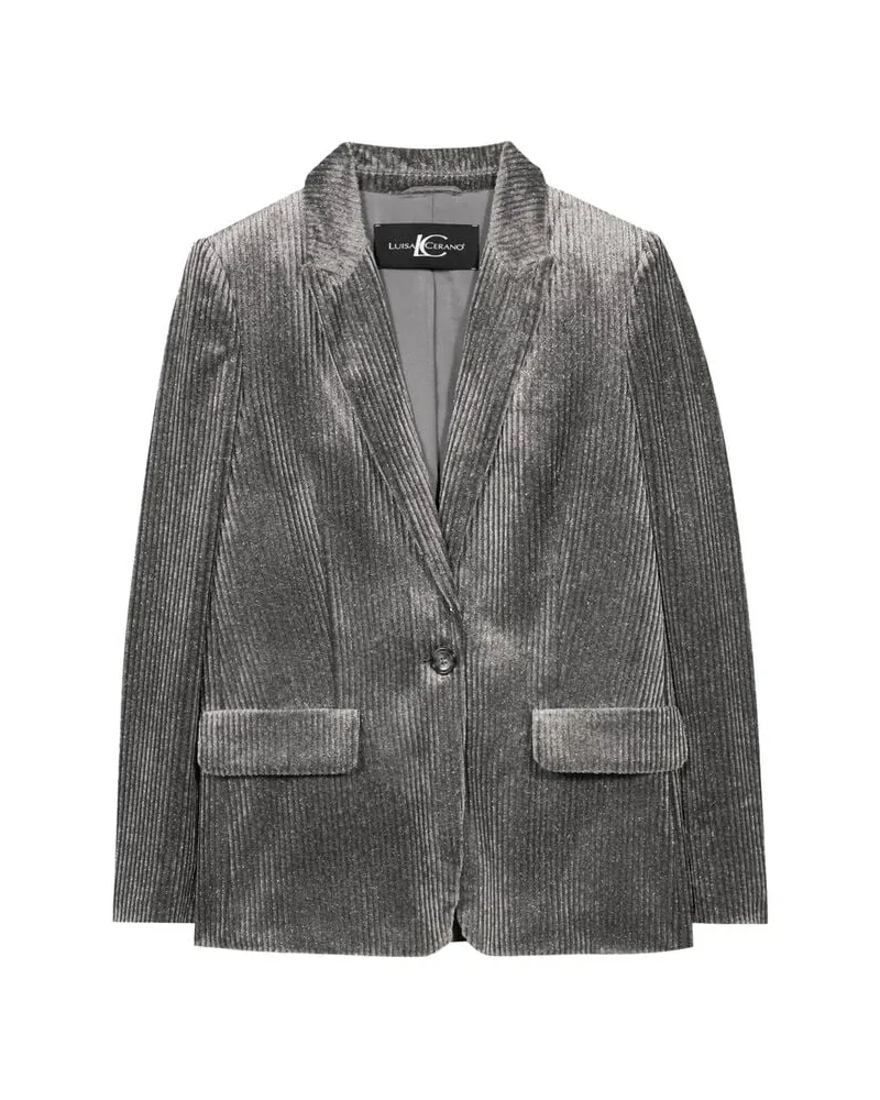 Luisa Cerano Damen Cordblazer mit Glitzerdetails Grau