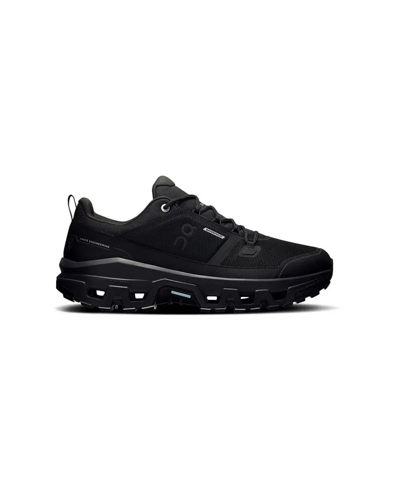 ON Herren Wanderschuhe CLOUDROCK WATERPROOF Schwarz