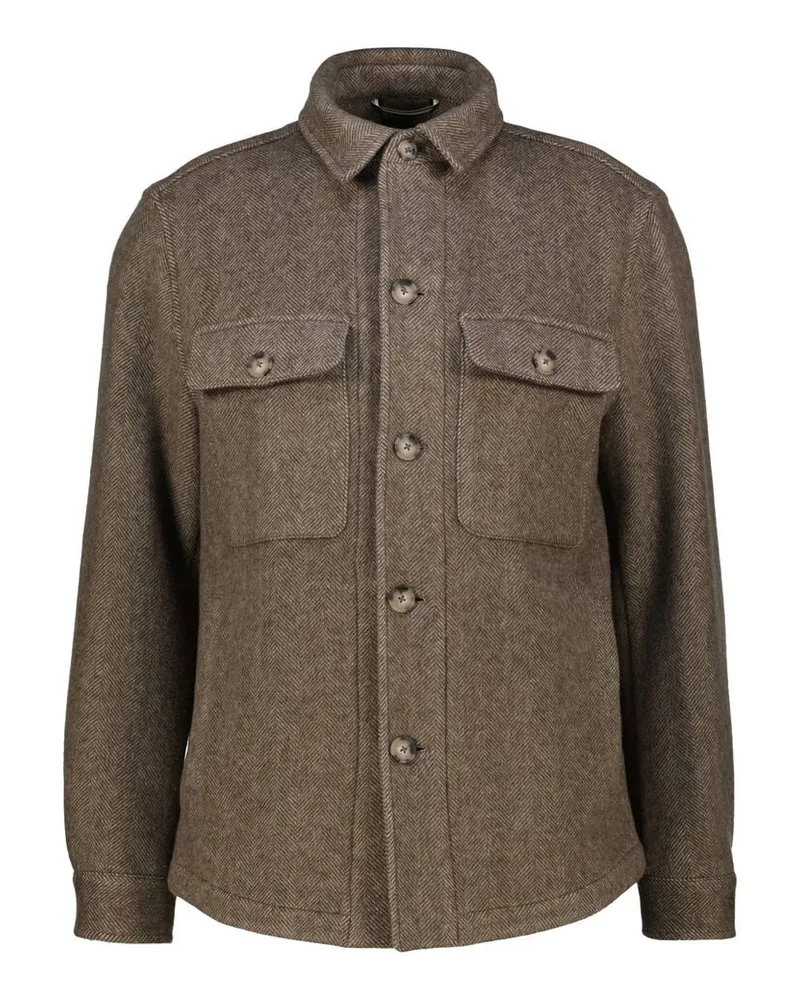 HUGO BOSS Herren Hemdjacke C-CARPER-OS Braun