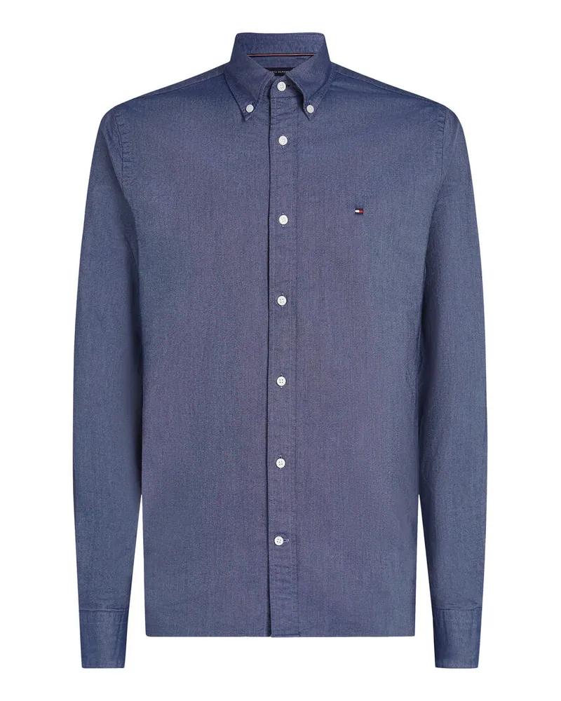 Tommy Hilfiger Herren Hemd SOLID HERITAGE OXFORD RF SHIRT Regular Fit Langarm Marine