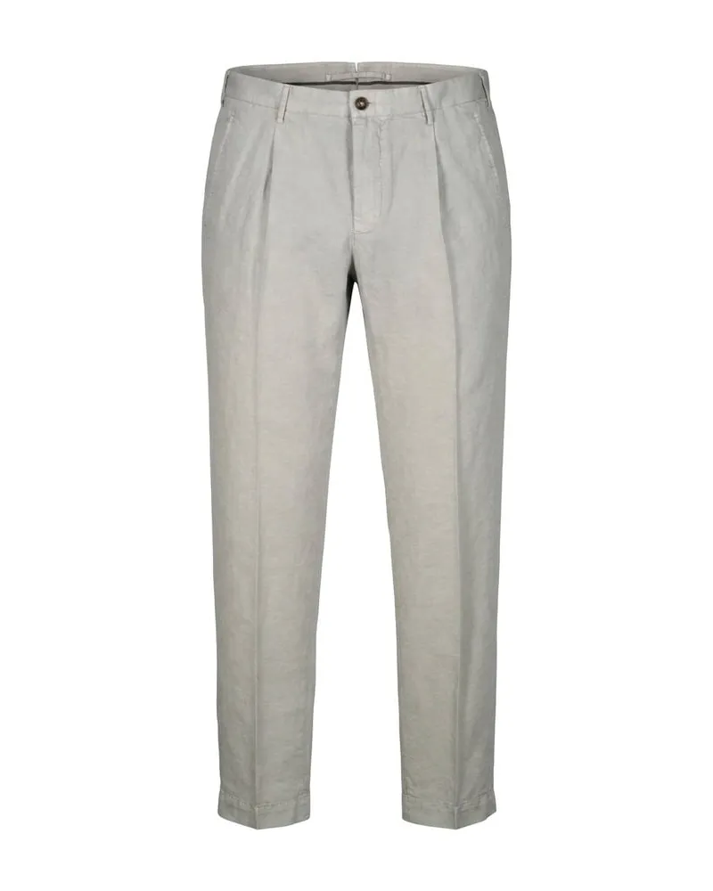 Incotex Herren Chinohose Tapered Fit Grau