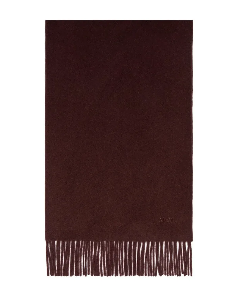 Max Mara Damen Schal aus Kamelhaar TARTAN Bordeaux