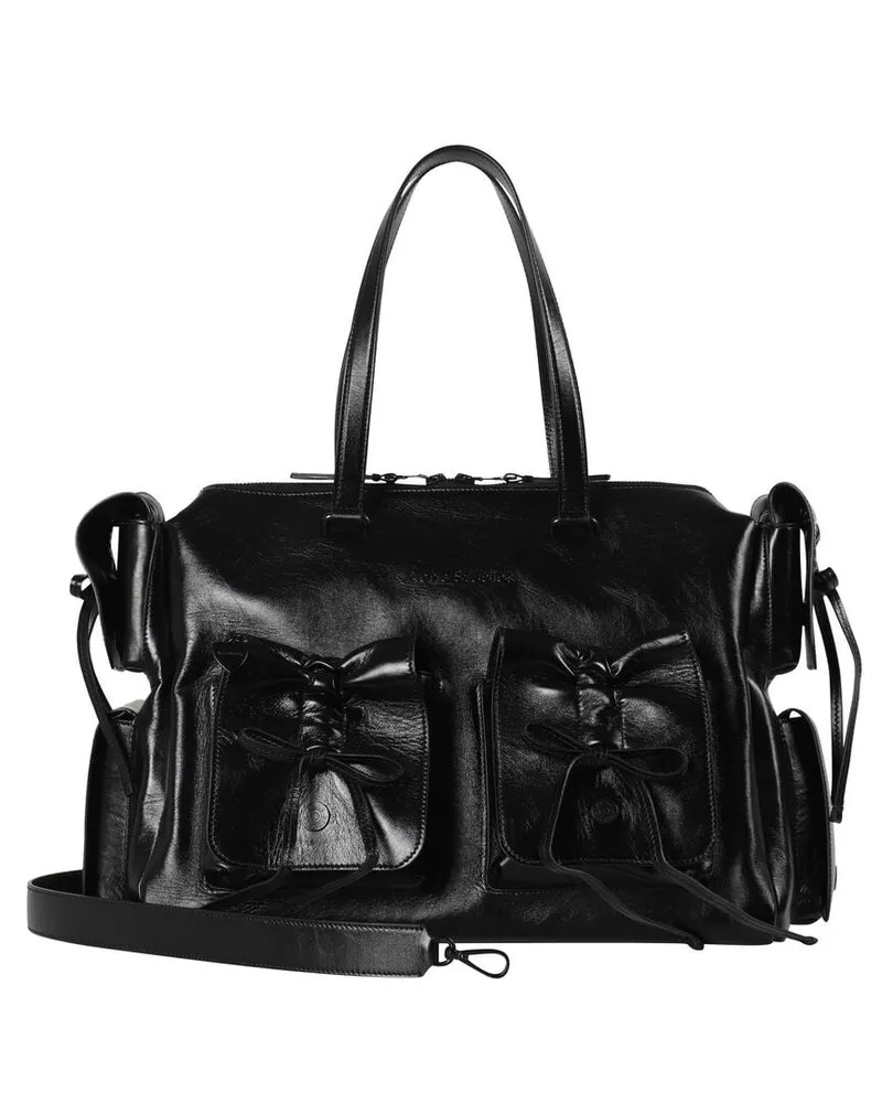 Acne Studios Damen Shopper MULTIPOCKET LUX Schwarz