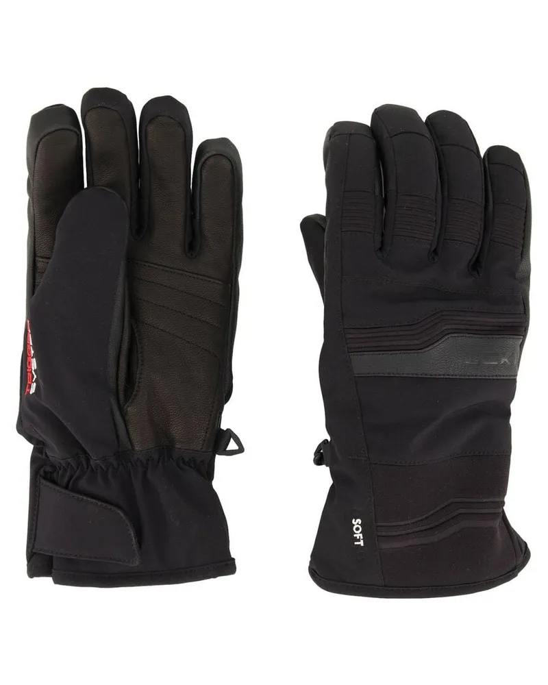 Leki Skihandschuhe mit Leder CERRO 3D Schwarz