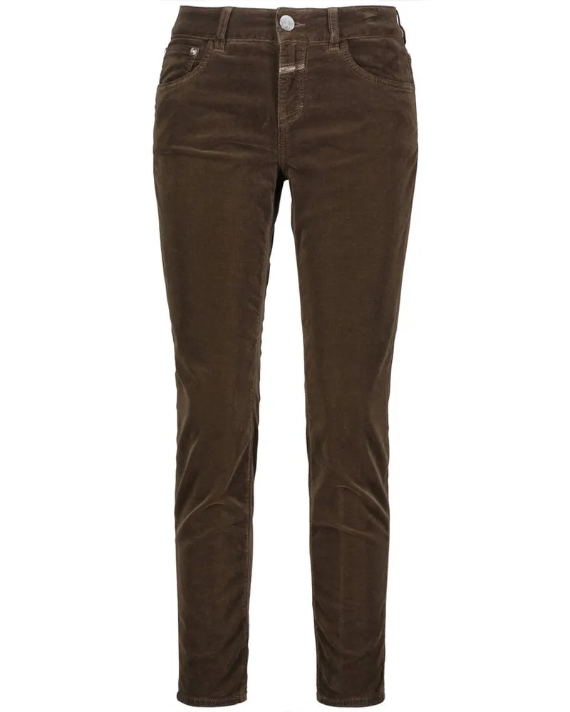 Closed Damen Samthose BAKER Skinny Fit Grün