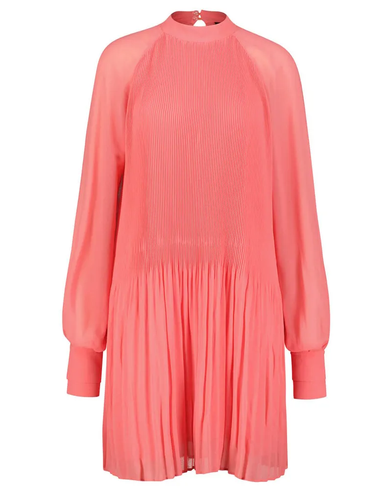 HUGO BOSS Damen Plissee-Kleid DOLUMI Regular Fit Koralle