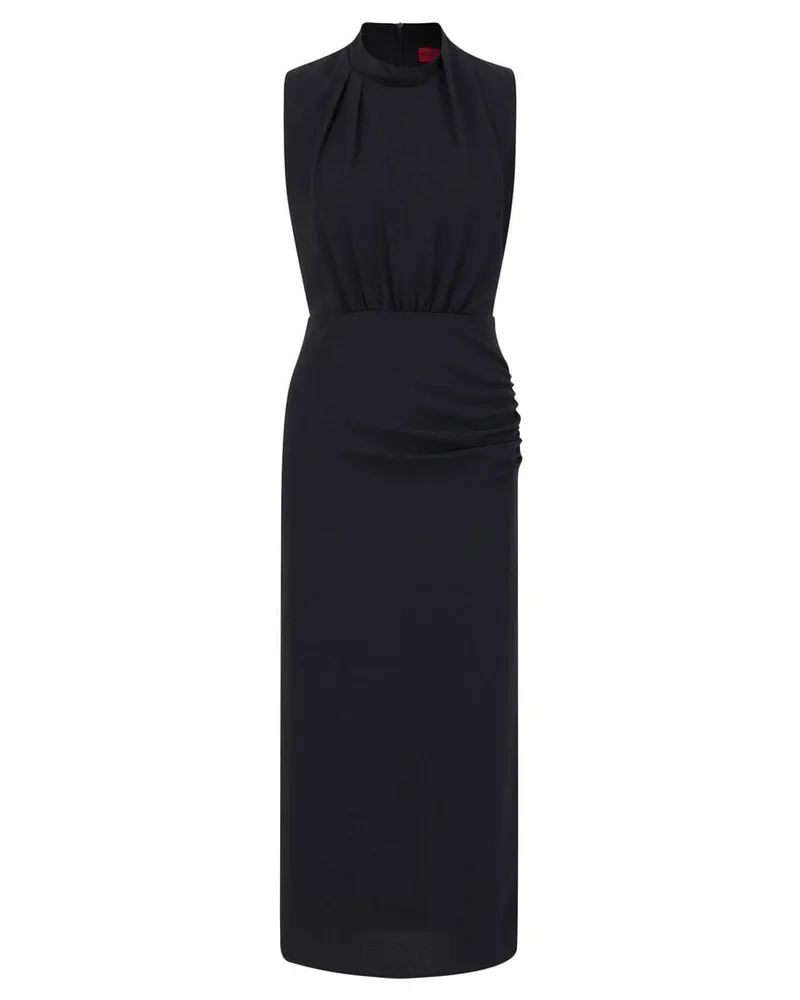 HUGO BOSS Damen Midikleid KIMILE Schwarz