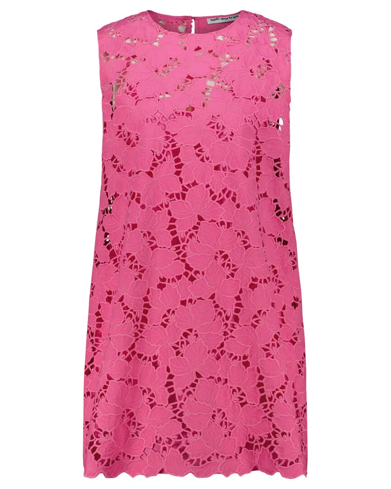 Self-Portrait Damen Minikleid COTTON LACE MINI DRESS Pink