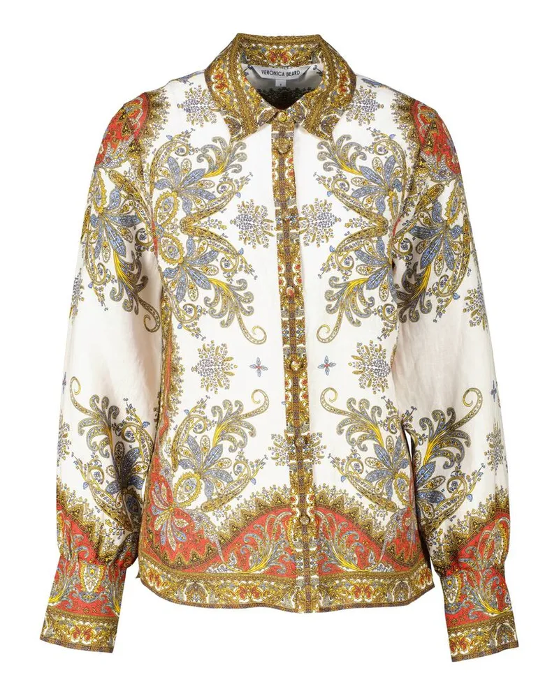 Veronica Beard Damen Bluse aus Leinen MARYAM Sand