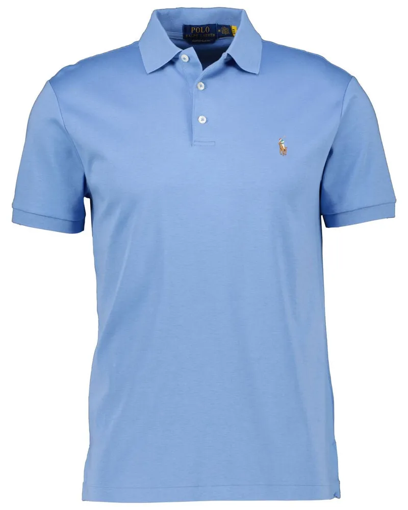 Ralph Lauren Herren Poloshirt Custom Slim Fit Kurzarm Bleu
