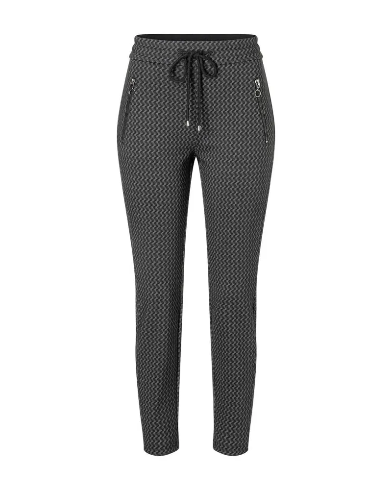 MAC Jeans Damen Stretchhose EASY Slim Fit Grau