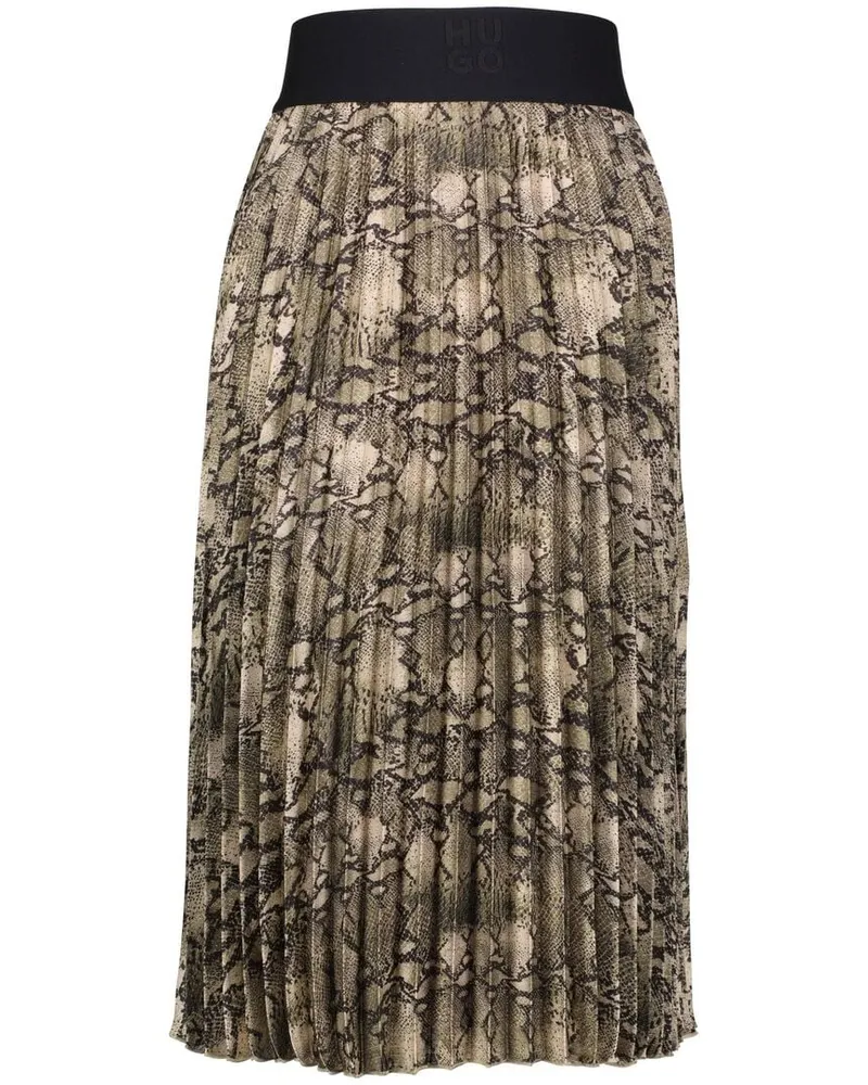 HUGO BOSS Damen Plisseerock REGUNA-1 Mehrfarbig