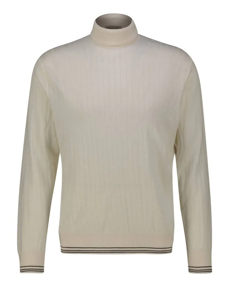 Paul & Shark Herren Strickpullover aus Wolle und Kaschmir Weiss