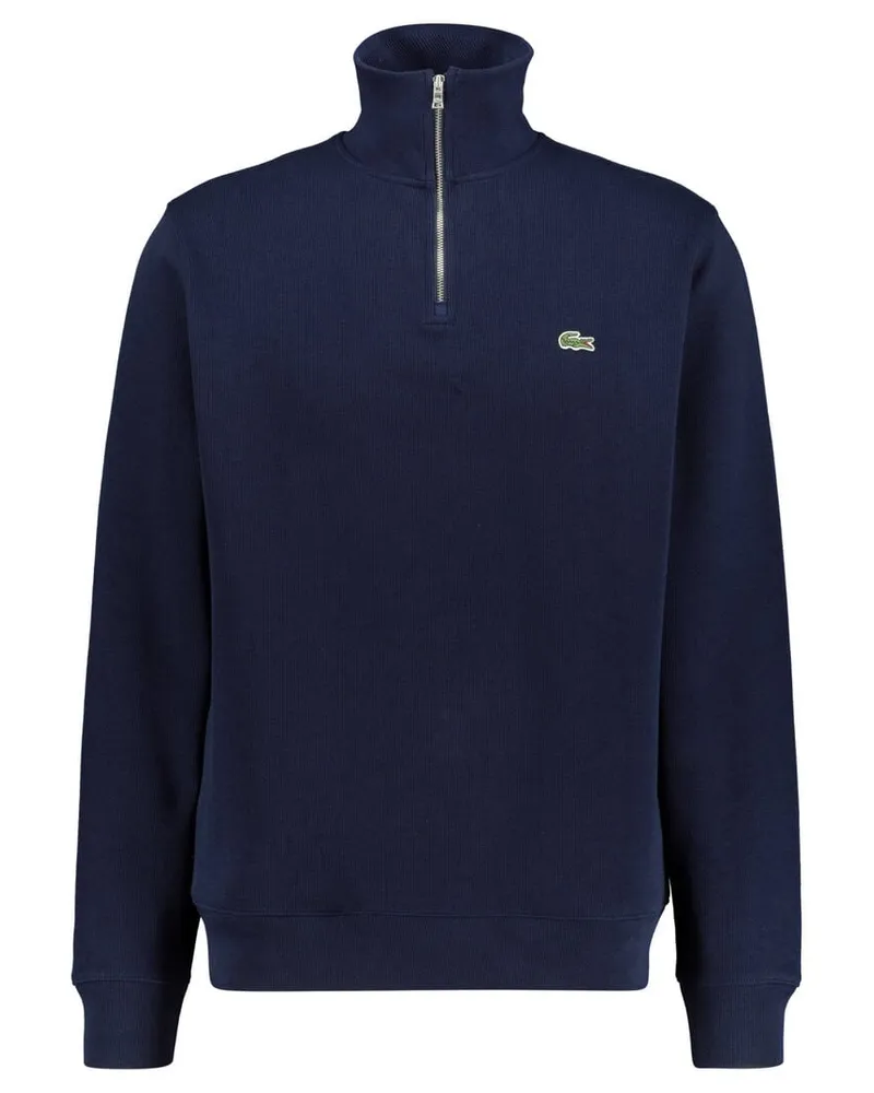 Lacoste Herren Sweatshirt mit Troyerkragen Marine