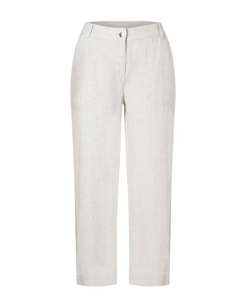 MAC Jeans Damen Leinenhose NORA Stein