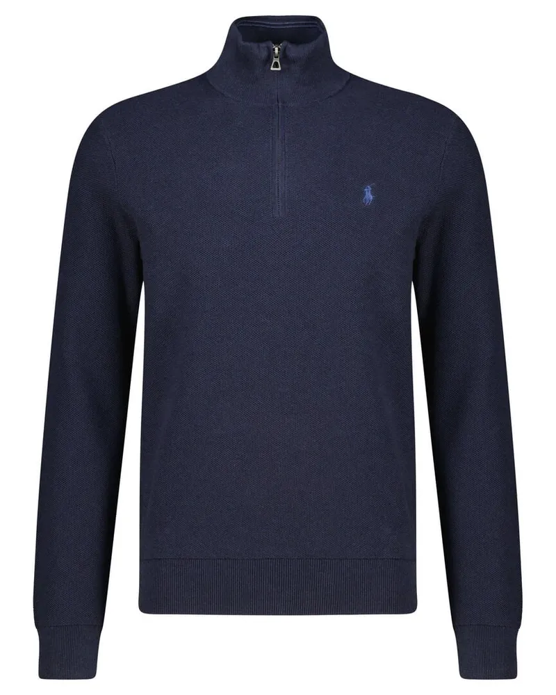 Ralph Lauren Herren Strickpullover aus Baumwolle mit Troyerkragen Marine