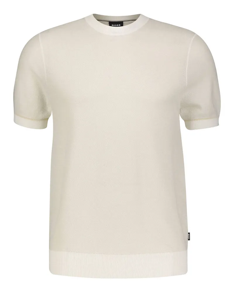 HUGO BOSS Herren T-Shirt aus Feinstrick H-JIANFRANCO Weiss