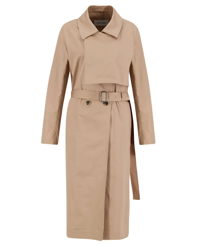 Calvin Klein Damen Trenchcoat Braun