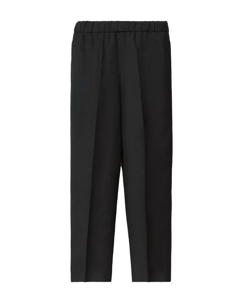 Fabiana Filippi Damen Hose aus Viskose-Leinen-Mix ORVIETO Marine