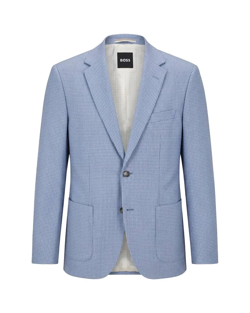 HUGO BOSS Herren Sakko H-JANSON-FL-261 Blau