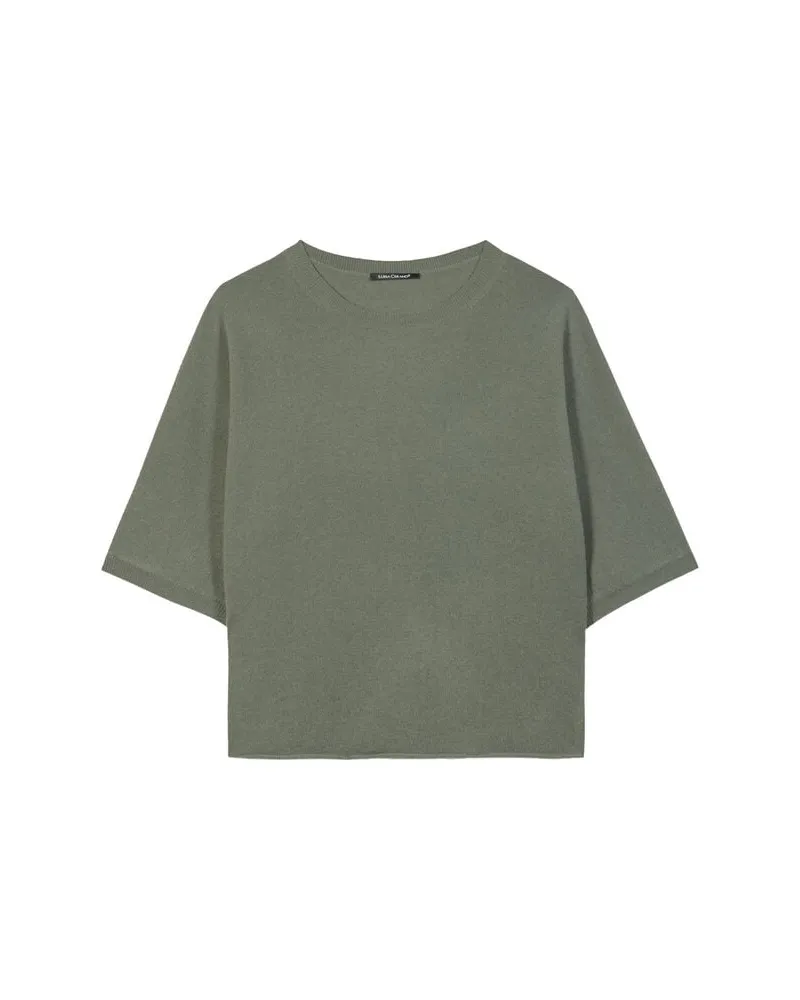 Luisa Cerano Damen Strickpullover aus Wolle und Kaschmir Khaki