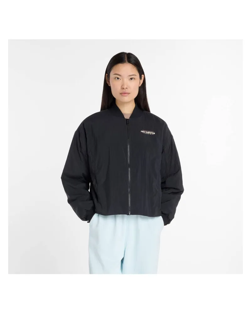 New Balance Damen Trainingsjacke REIMAGINED WOVEN Schwarz