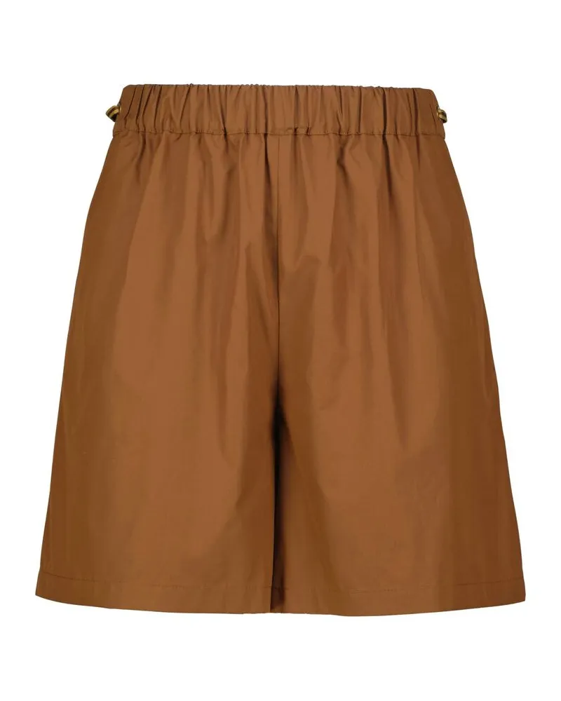 Max Mara Damen Shorts aus Baumwoll-Popeline HAWAY Nougat