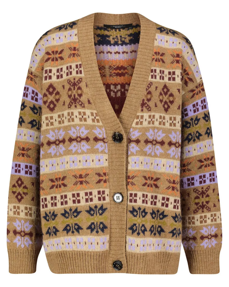 Max Mara Damen Strickjacke mit Alpaka Camel