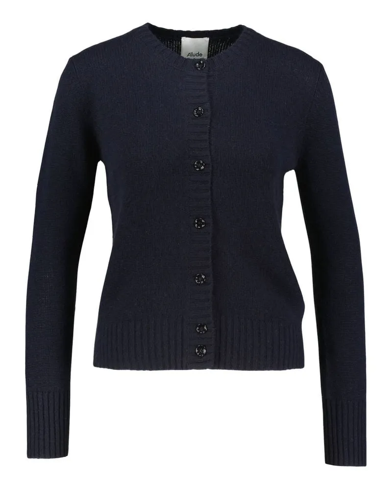 ALLUDE Damen Strickjacke aus Kaschmir Marine