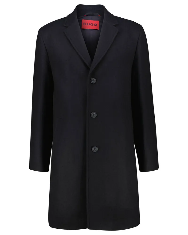 HUGO BOSS Herren Mantel MALTE Regular Fit Schwarz