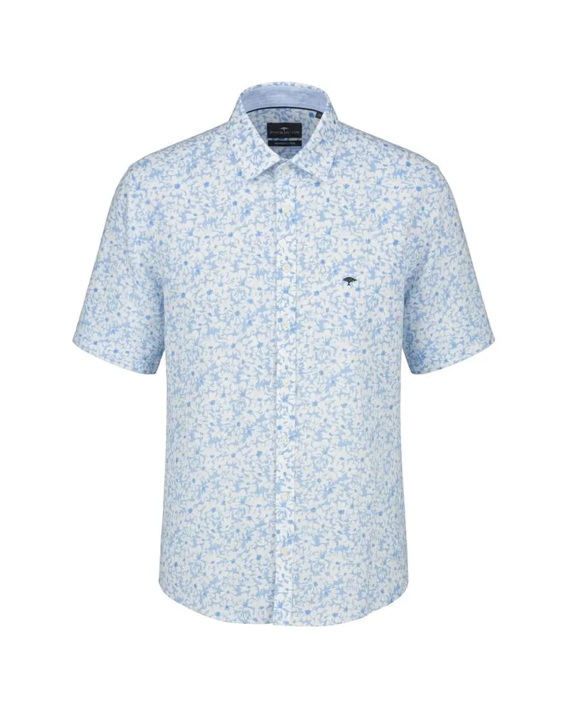 Fynch-Hatton Herren Hemd aus Leinenmix Bleu
