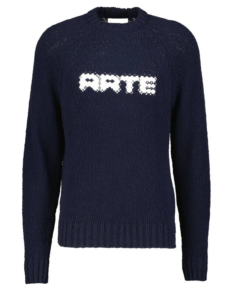 Arte Antwerp Herren Pullover PIXEL FRONT Marine