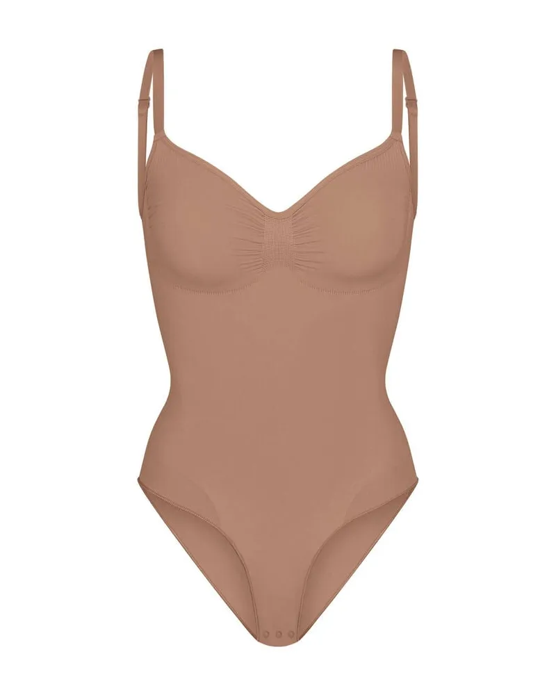 SKIMS Damen Bodysuit SEAMLESS SCULPT BRIEF Sand